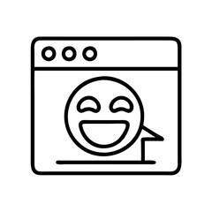 internet meme icon, internet meme line art - simple line art of internet meme, perfect for internet meme logos and icons and themed design 