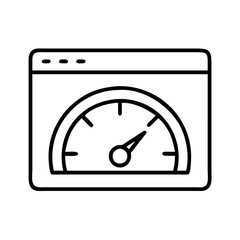 internet speed meter icon, internet speed meter line art - simple line art of internet speed meter, perfect for internet speed meter logos and icons and themed design 