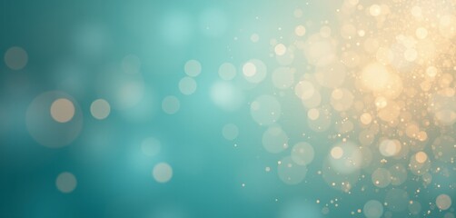 Obraz premium Turquoise background with pink and gold scattered stars.