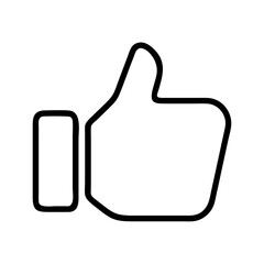 like button icon, like button line art - simple line art of like button, perfect for like button logos and icons and themed design 