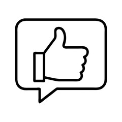 like button icon, like button line art - simple line art of like button, perfect for like button logos and icons and themed design 