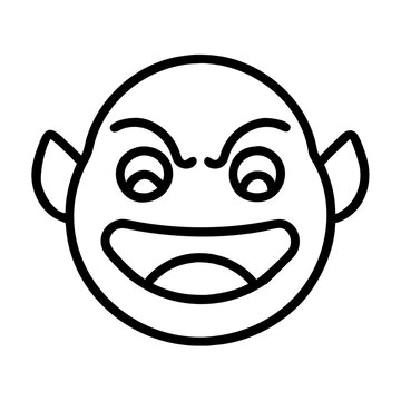 recommend clip art: internet troll emoji icon, internet troll emoji line art - simple line art of internet troll emoji, perfect for internet troll emoji logos and icons and themed design 