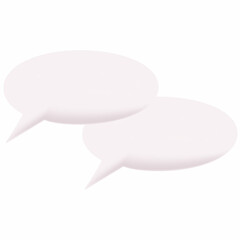 Two Graphically Volumetric Empty Speech Bubble