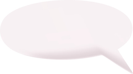 Graphically volumetric empty speech bubble