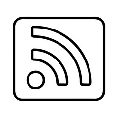 rss feed icon, rss feed line art - simple line art of rss feed, perfect for rss feed logos and icons and themed design 