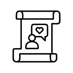 social media scroll icon, social media scroll line art - simple line art of social media scroll, perfect for social media scroll logos and icons and themed design 