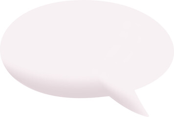 Graphically volumetric empty speech bubble
