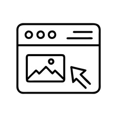 web based application icon, web based application line art - simple line art of web based application, perfect for web based application logos and icons and themed design 