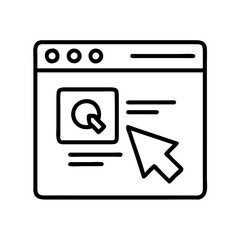 web based application icon, web based application line art - simple line art of web based application, perfect for web based application logos and icons and themed design 