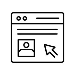 web based application icon, web based application line art - simple line art of web based application, perfect for web based application logos and icons and themed design 