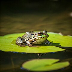 frog in the pond