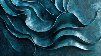 A bold teal design with dynamic lines and smooth transitions, combining elegance with modern simplicity.