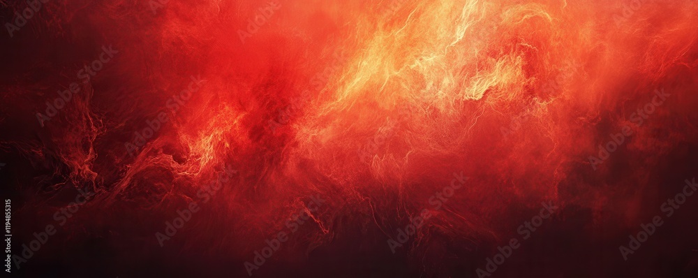 Wall mural a red abstract background with a grainy texture, featuring a blurred color flow, suitable for banner