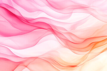 Fototapeta premium Soft pink and white waves create a gentle, fluid abstract background design.