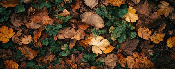A rich abstract of earthy greens and browns evoking a forest floor, 4k photo.