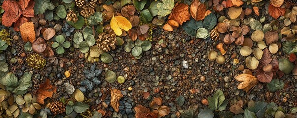 A rich abstract of earthy greens and browns evoking a forest floor, 4k photo.