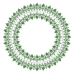 Damask Round Wreath gold circular round ornament floral Abstract pattern, Classic Victorian traditional style, illustration Vintage Design, Floral frames, Mandala, Antique, Moroccan frame