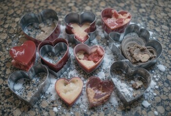 Obraz premium heart shaped candy