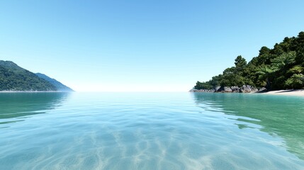 Fototapeta premium Serene Tropical Beach Scene