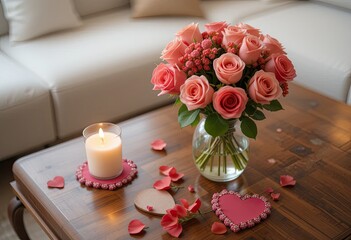 wedding bouquet on the table