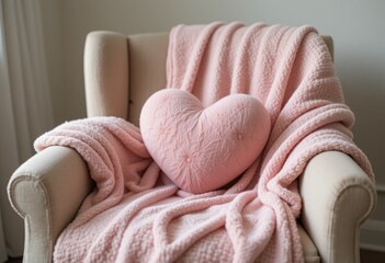 heart shaped pillow on sofa