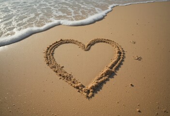 heart on the sand