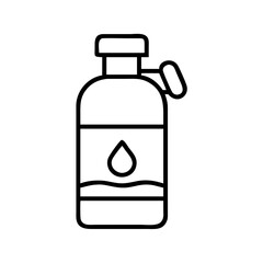 chlorine bottle icon, chlorine bottle line art - simple line art of chlorine bottle, perfect for chlorine bottle logos and icons and themed design 