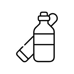 chlorine bottle icon, chlorine bottle line art - simple line art of chlorine bottle, perfect for chlorine bottle logos and icons and themed design 