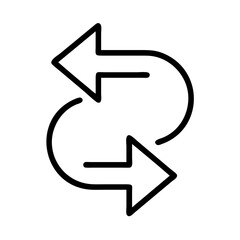 flip turn icon, flip turn line art - simple line art of flip turn, perfect for flip turn logos and icons and themed design 