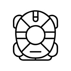 lifeguard rescue tube icon, lifeguard rescue tube line art - simple line art of lifeguard rescue tube, perfect for lifeguard rescue tube logos and icons and themed design 