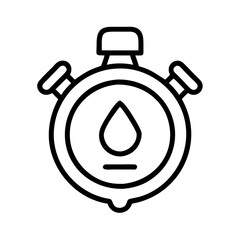 waterproof stopwatch icon, waterproof stopwatch line art - simple line art of waterproof stopwatch, perfect for waterproof stopwatch logos and icons and themed design 