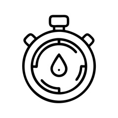 waterproof stopwatch icon, waterproof stopwatch line art - simple line art of waterproof stopwatch, perfect for waterproof stopwatch logos and icons and themed design 
