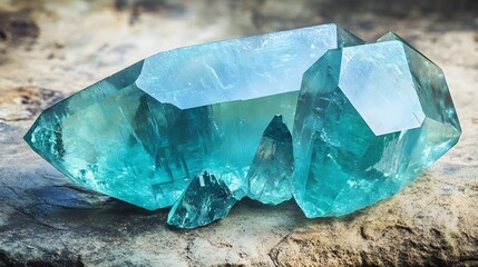 Aquamarine Crystal Texture Background