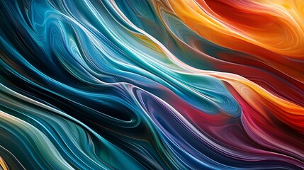 Fototapeta premium A vibrant abstract swirl of colors flowing together, creating a dynamic visual experience.