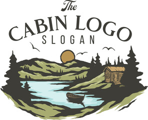 Cabin Logo design template