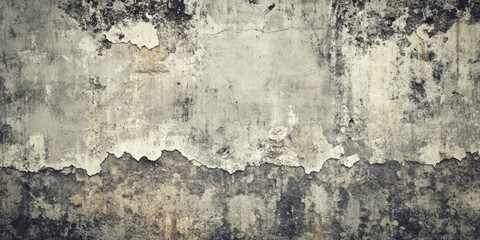 Obraz premium Grunge textured concrete wall in gray and beige tones with uneven surface and ample copy space for design and text use.