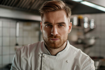 Naklejka premium Elegant creation of gourmet culinary masterpiece in a luxurious high end restaurant kitchen generative AI