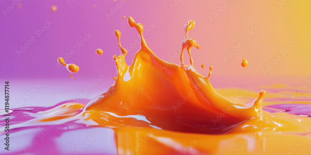 Poster Abstract Colorful Splash 3D Background for Generative and Dynamic Art Projects