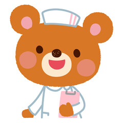クマの看護師さん　お医者さん