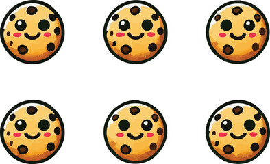 Naklejka premium Cookie vector art illustration. Cookie vector icon.