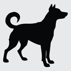Dog  image silhouette vector art and illustration