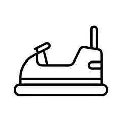 bumper cars icon, bumper cars line art - simple line art of bumper cars, perfect for bumper cars logos and icons and themed design 