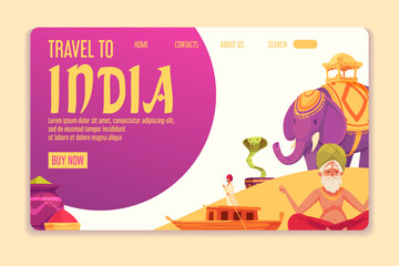 Travel to India Advertisement with Traditional Elements