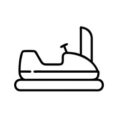 bumper cars icon, bumper cars line art - simple line art of bumper cars, perfect for bumper cars logos and icons and themed design 