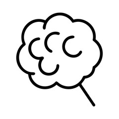 cotton candy swirl icon, cotton candy swirl line art - simple line art of cotton candy swirl, perfect for cotton candy swirl logos and icons and themed design 