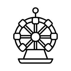 Obraz premium ferris wheel gondola icon, ferris wheel gondola line art - simple line art of ferris wheel gondola, perfect for ferris wheel gondola logos and icons and themed design 