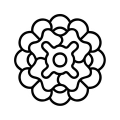 funnel cake icon, funnel cake line art - simple line art of funnel cake, perfect for funnel cake logos and icons and themed design 