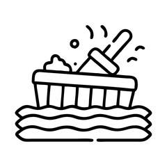 log ride splash icon, log ride splash line art - simple line art of log ride splash, perfect for log ride splash logos and icons and themed design 