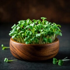 Naklejka premium microgreens in a pot