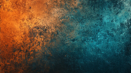 Vibrant abstract texture blending orange and teal hues creating a striking visual experience